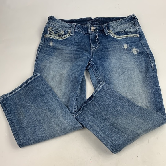 Vigoss The Chelsea Boyfriend Capri Ankle Length crop Jeans Size 11/12 Stretch - Picture 14 of 15